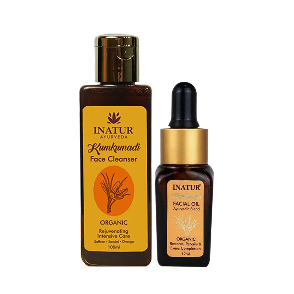 Inatur Kumkumadi Face Cleanser + Oil Combo