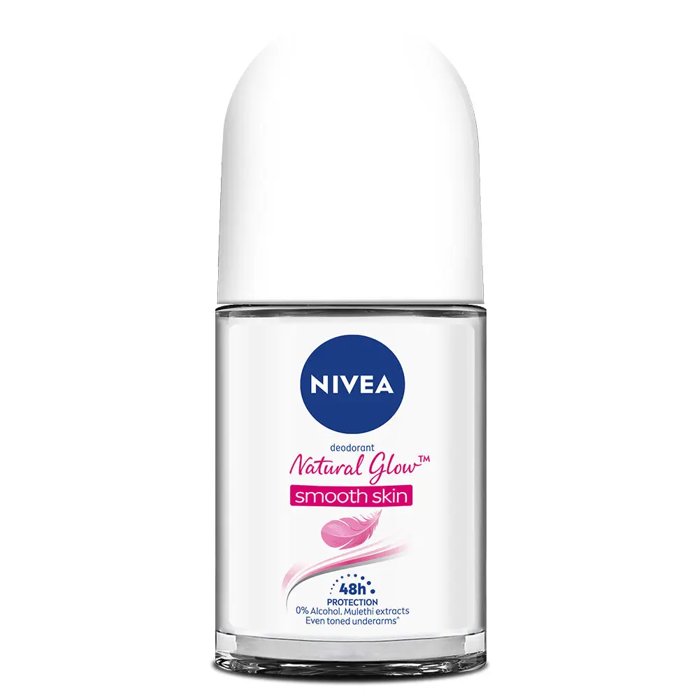 Nivea Women Deodorant Roll on, Natural Glow Smooth Skin, 25 ml