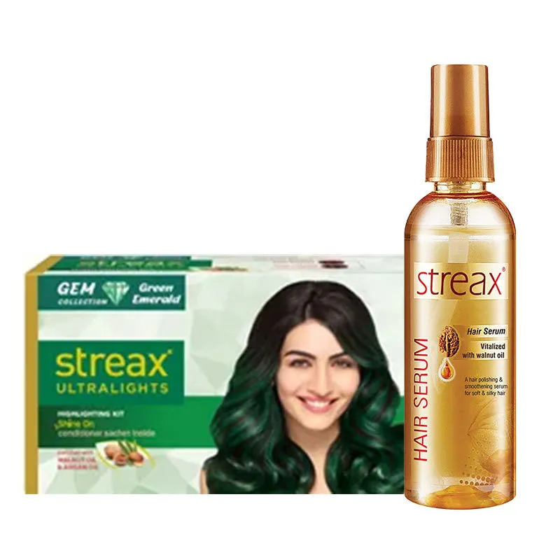 Streax Ultralight Green Emrald + Walnut Serum