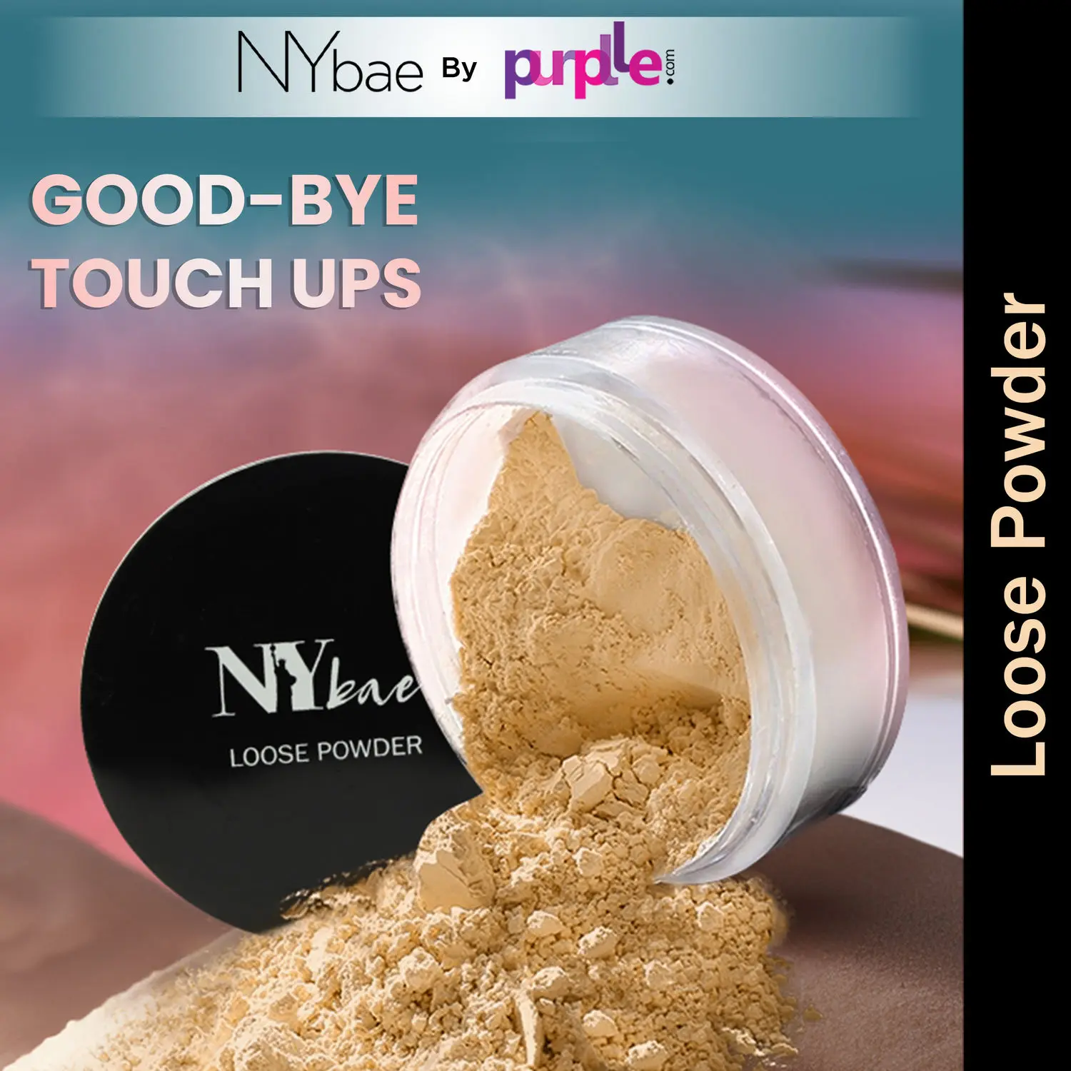 NY Bae Banana Loose Powder (5.8 g) | Yellow | Matte Finish | Almond, Jojoba & Sunflower Oils | Makeup Setting Powder | Long Lasting