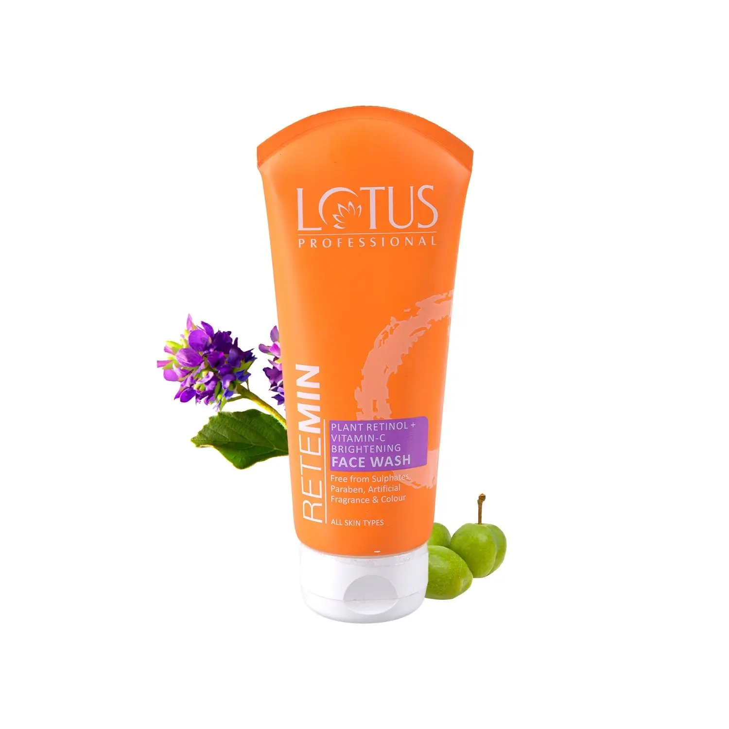 Lotus Professional Retemin Plant Retinol & Natural Vitamin C Face Wash | Whitening & Anti-Ageing | Preservative Free | For All Skin Types | 100g