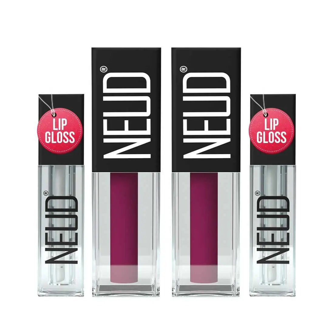 NEUD Matte Liquid Lipstick Mauve-a-licious with Jojoba Oil, Vitamin E and Almond Oil - Smudge Proof 12-hour Stay Formula with Free Lip Gloss - 2 Packs