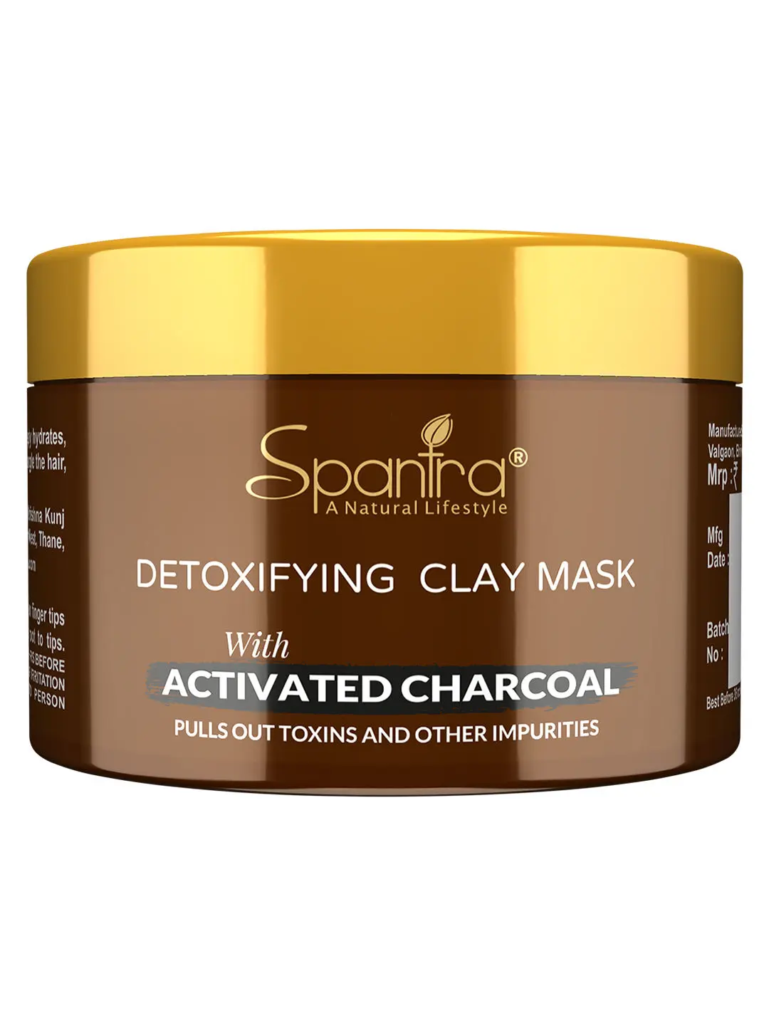 Spantra Detoxifying Clay Mask with Activated Charcoal (125 g)