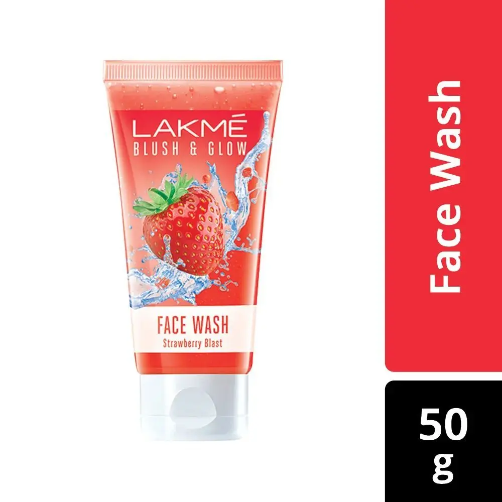 Lakme Blush & Glow Strawberry Gel Face Wash (50 g)