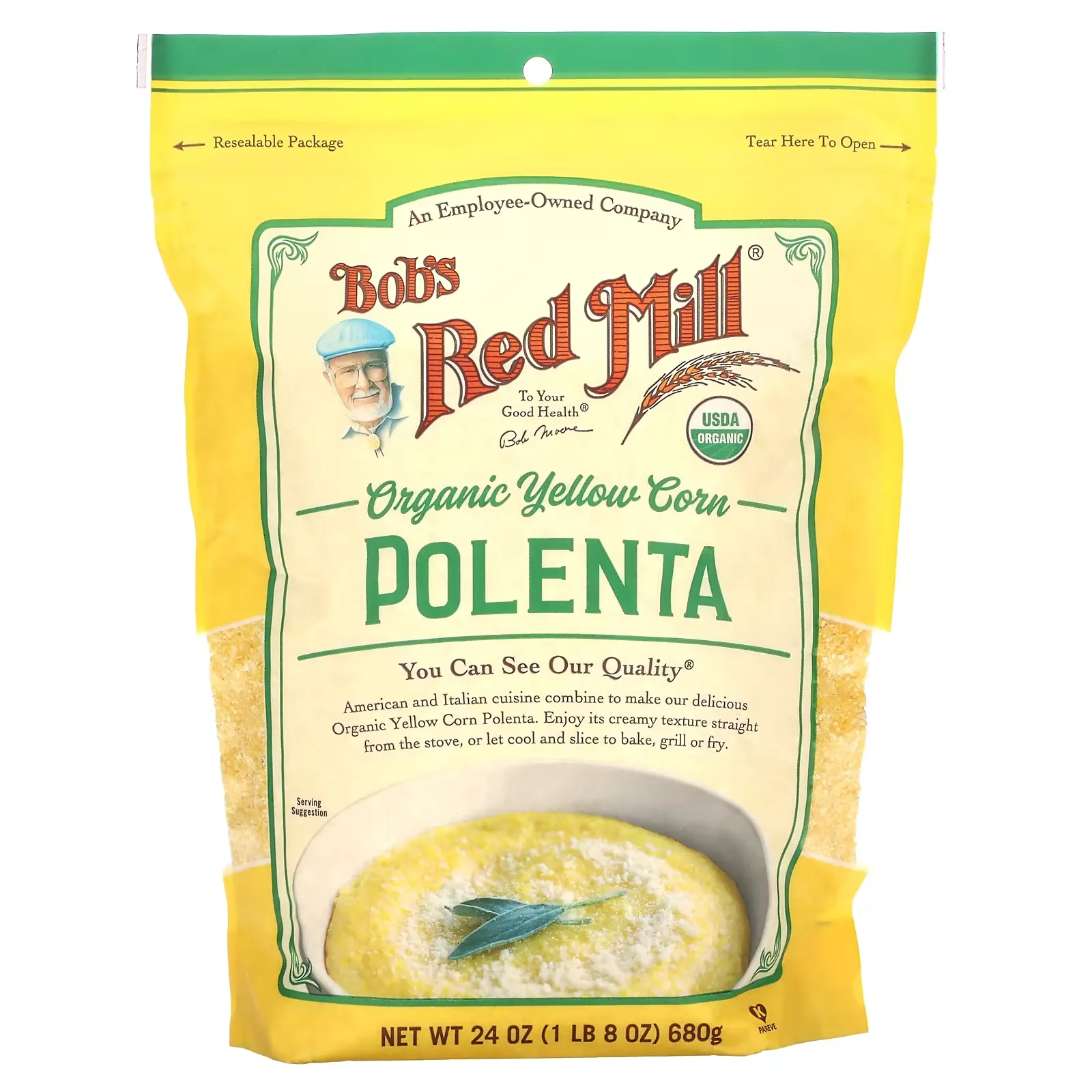 Organic Yellow Corn Polenta, 24 oz  (680 g)