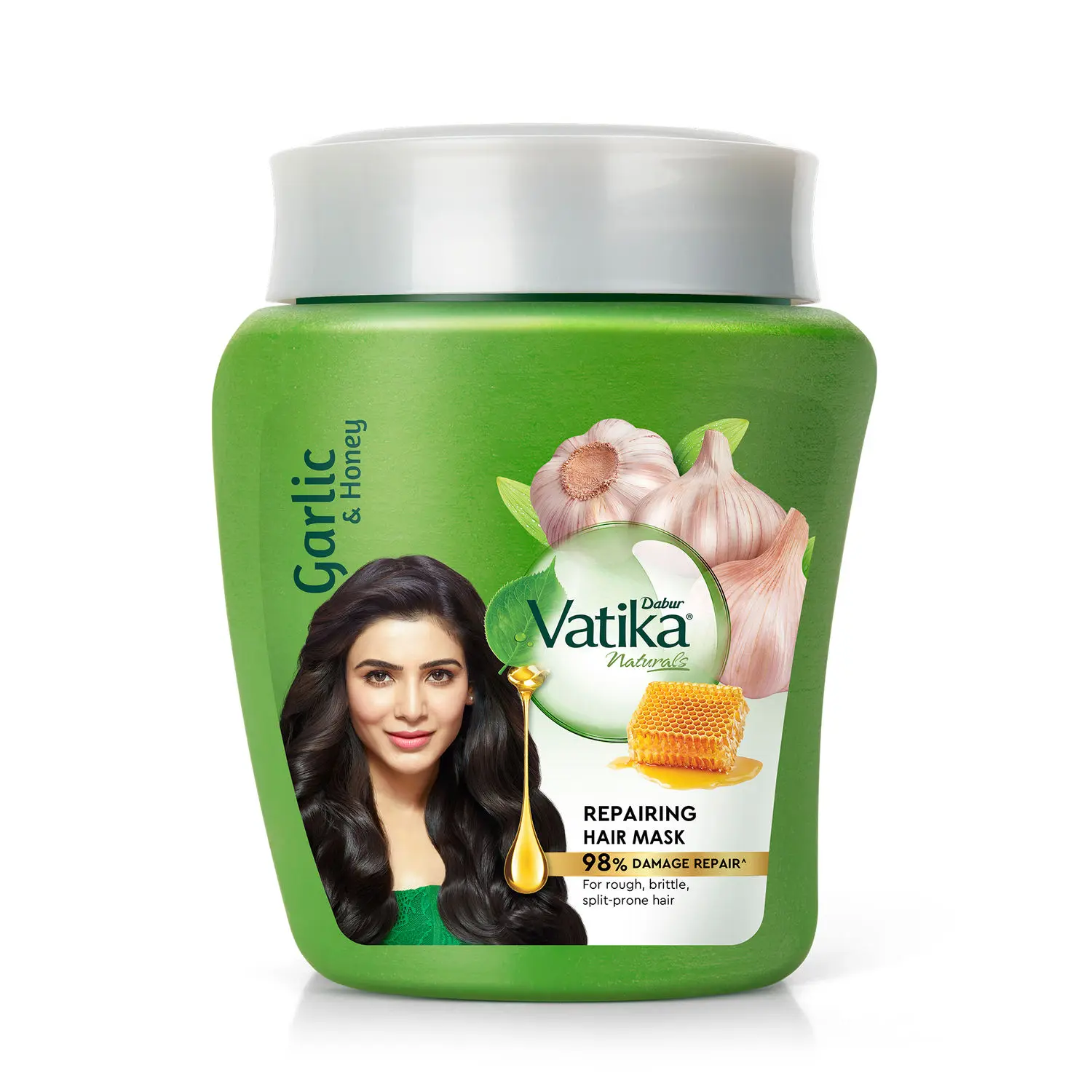 Dabur Vatika Naturals Garlic & Honey Hair Mask - 250g | No Added Parabens, Sulphates & Mineral Oil