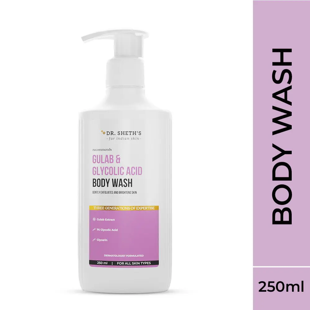 Dr. Sheth’s Gulab & Glycolic Acid Body Wash - 250ml