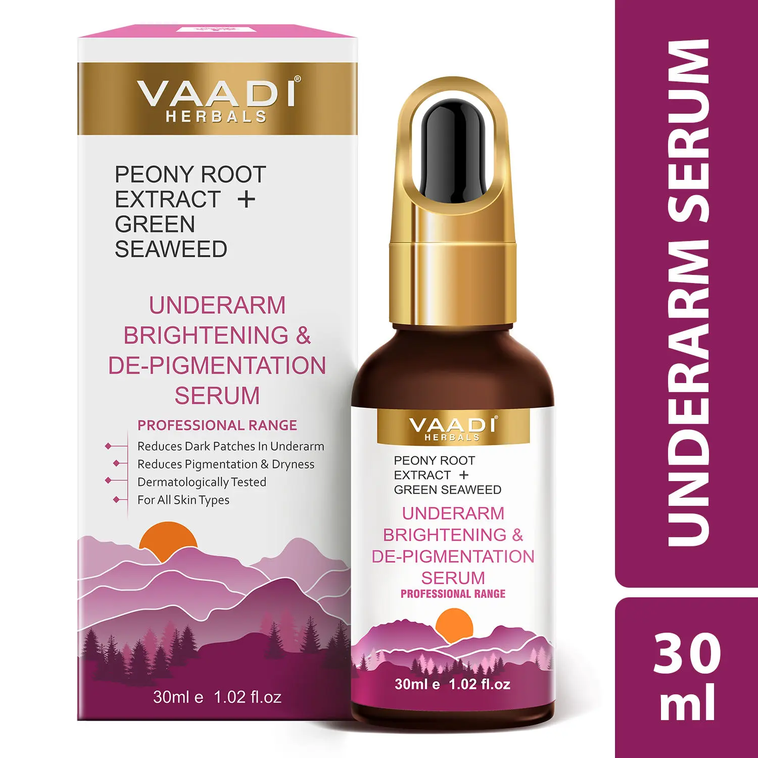 Vaadi Herbals Underarm Brightening & De-Pigmentation Serum With Peony Root Extract & Green Seaweed