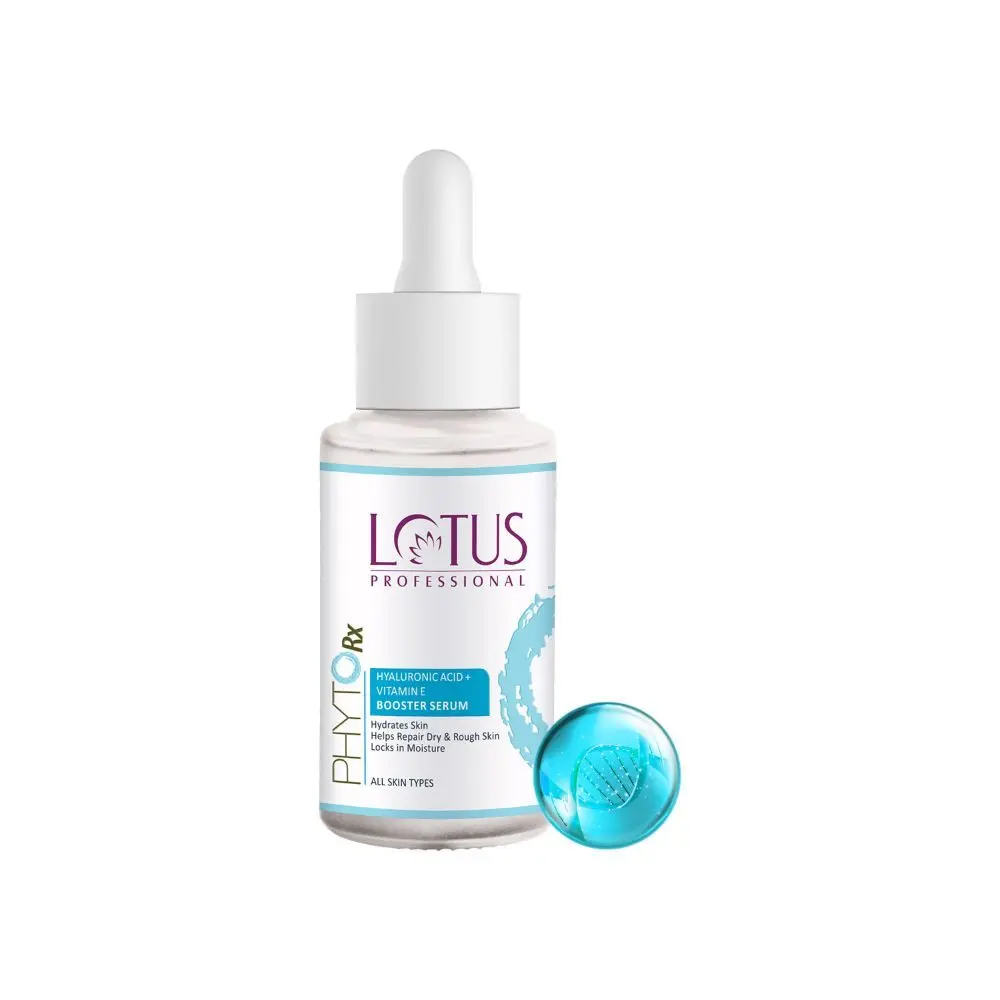 Lotus Professional PhytoRx Hyaluronic Acid + Vitamin E Booster Serum | Hydrates Skin | Locks in Moisture | For All Skin Types | 30ml