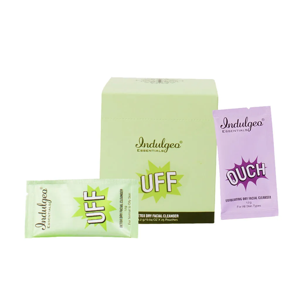 Indulgeo Essentials Uff + Ouch Detox Dry Facial Cleanser Combo