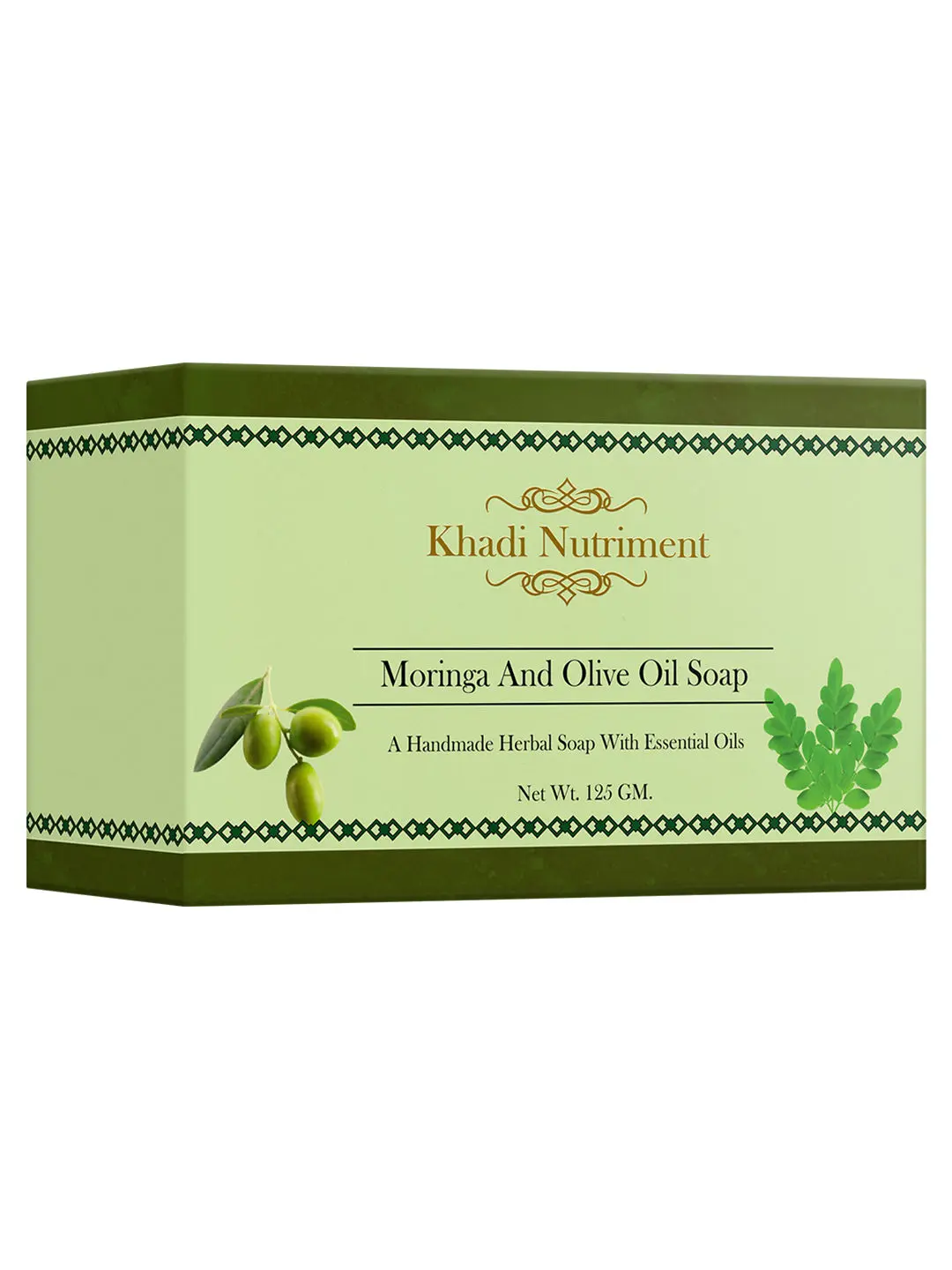 Khadi Nutriment Moringa and Olive Oil Soap,125 gm Soap for Unisex (Pack of 1)