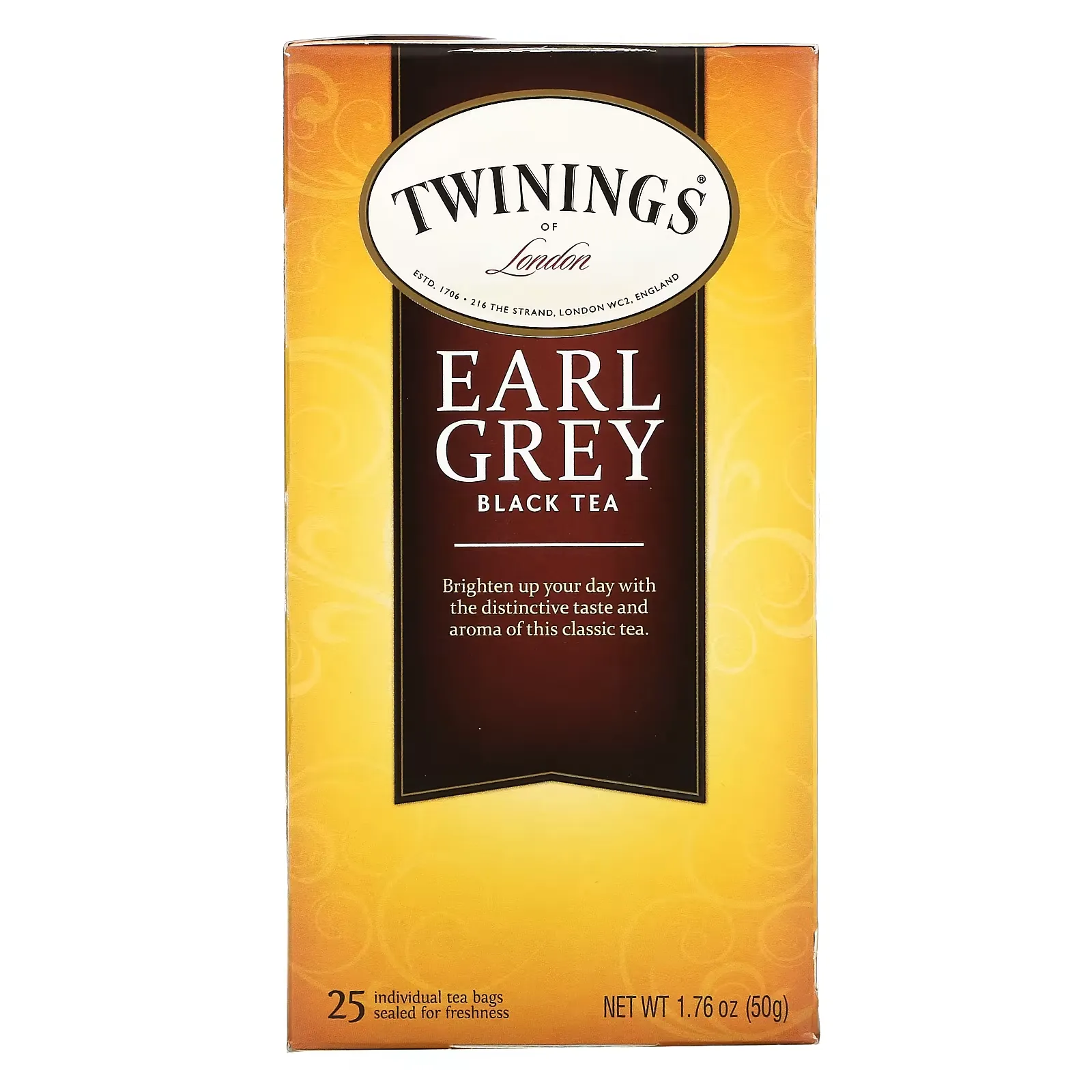 Earl Grey Black Tea, 25 Tea Bags, 1.76 oz (50 g)