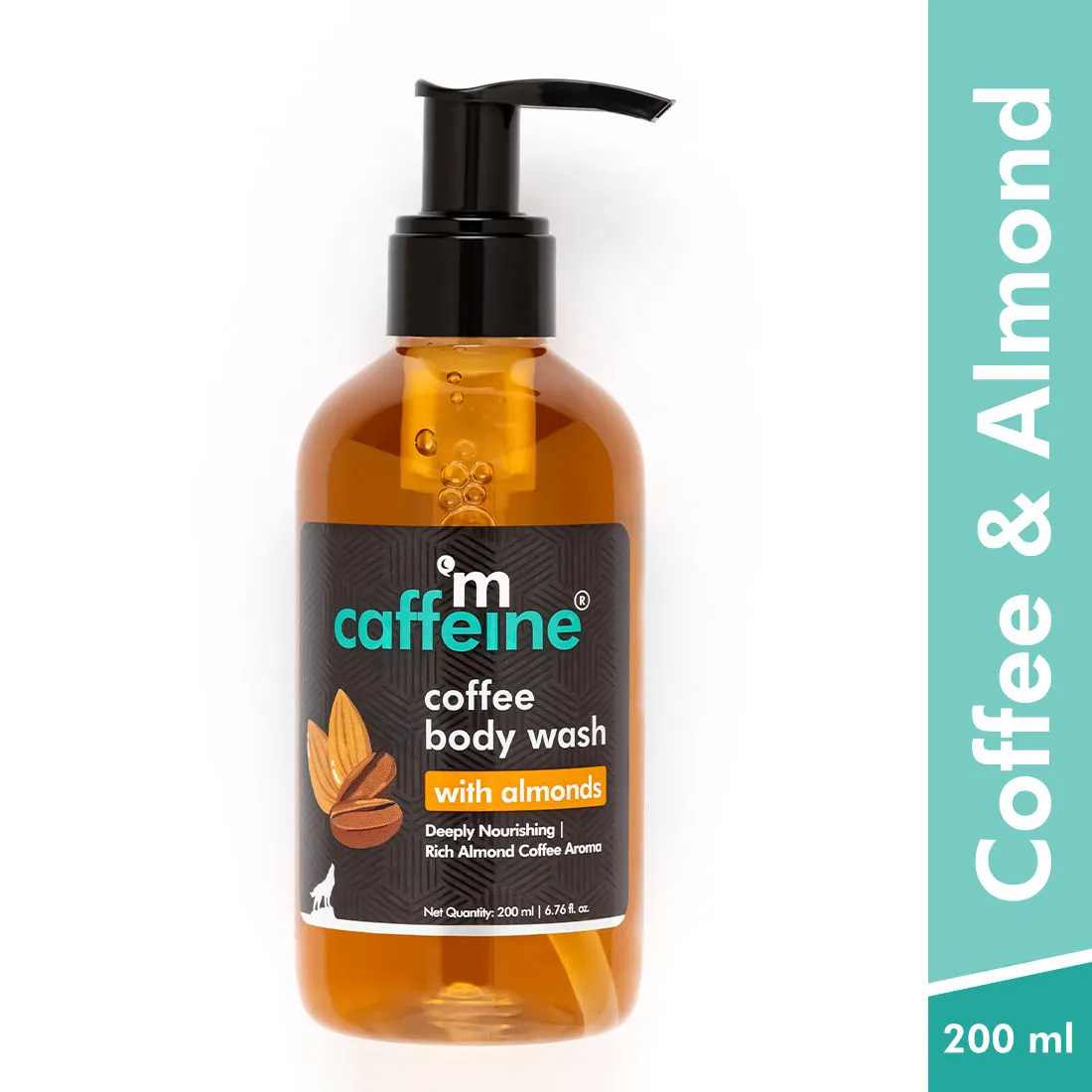 MCaffeine Coffee & Almonds Body Wash for Soft & Nourished Skin - Nutty Almond Aroma - Sulphate Free