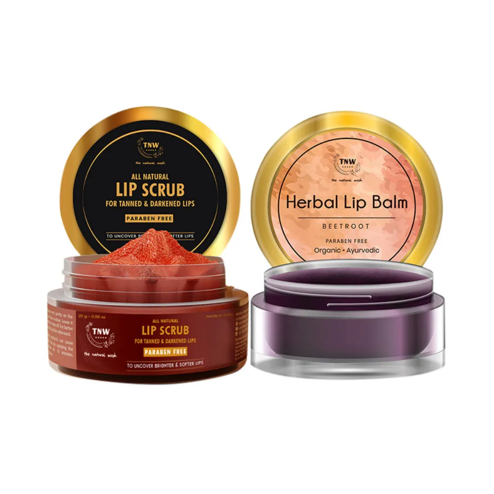 TNW The Natural Wash Lip Scrub + Lip Balm for Lip Care