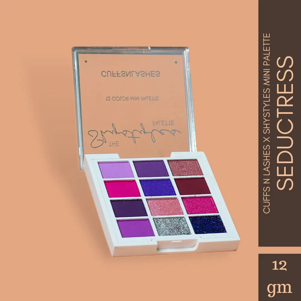 Cuffs n Lashes x Shystyles | The Shystyles Palette | 12 Color Mini Palette - Seductress