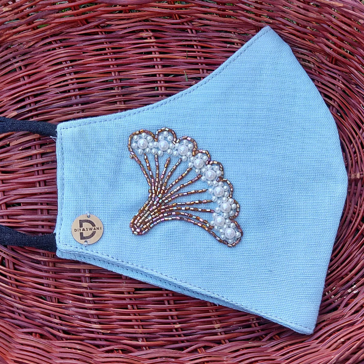 Diya Aswani Powder Blue Dandelion Mask