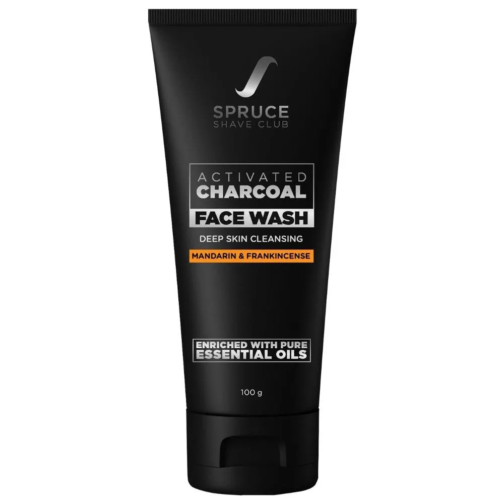 Spruce Shave Club Activated Charcoal Face Wash With Honey - Mandarin & Frankincense