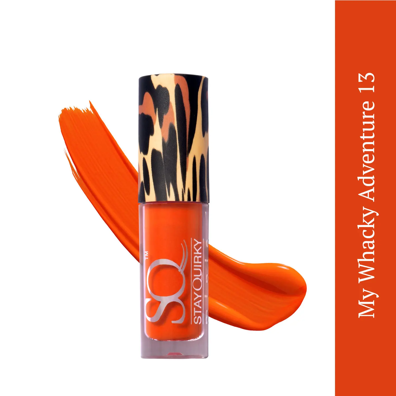 Stay Quirky Mini Liquid Lipstick Orange - My Wacky Adventure 13 | Highly Pigmented | Non-drying | Long Lasting | Easy Application | Water Resistant | Transferproof | Smudgeproof (1.6 ml)