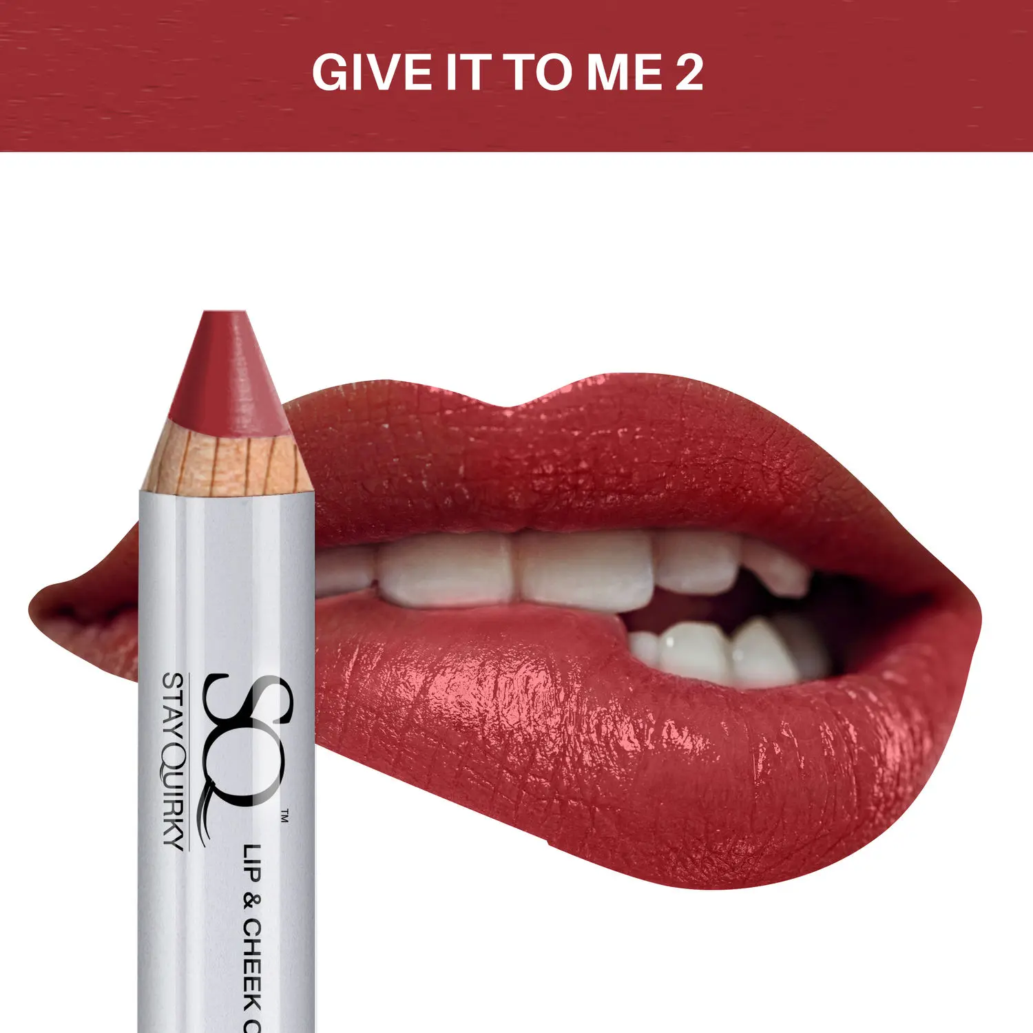 Stay Quirky Lip and Cheek Crayon, Red, Want Some Wood - Give It To Me 2 (2.29 g)