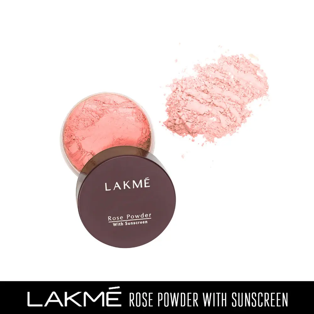 Lakme Rose Face Powder With Sunscreen - Warm Pink (40 g)