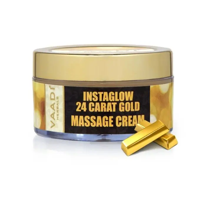 Vaadi Herbals 24 Carat Gold Massage Cream Kokum Butter & Wheatgerm Oil (50 g)