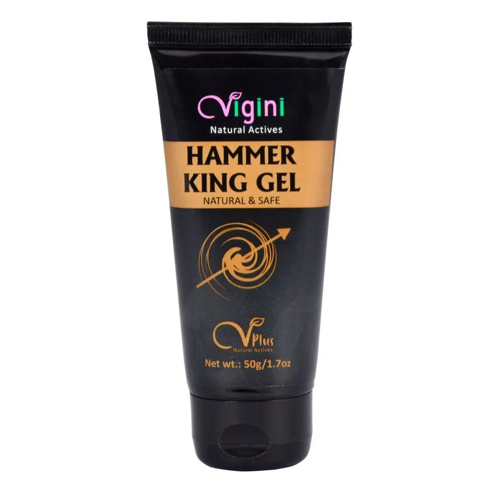 Vigini 100% Natural Actives Hammer King Sexual Lube Lubricants for Men Long Time Effective Lubricating Lubrication Water Based Titan Massage Gel Jelly Cream