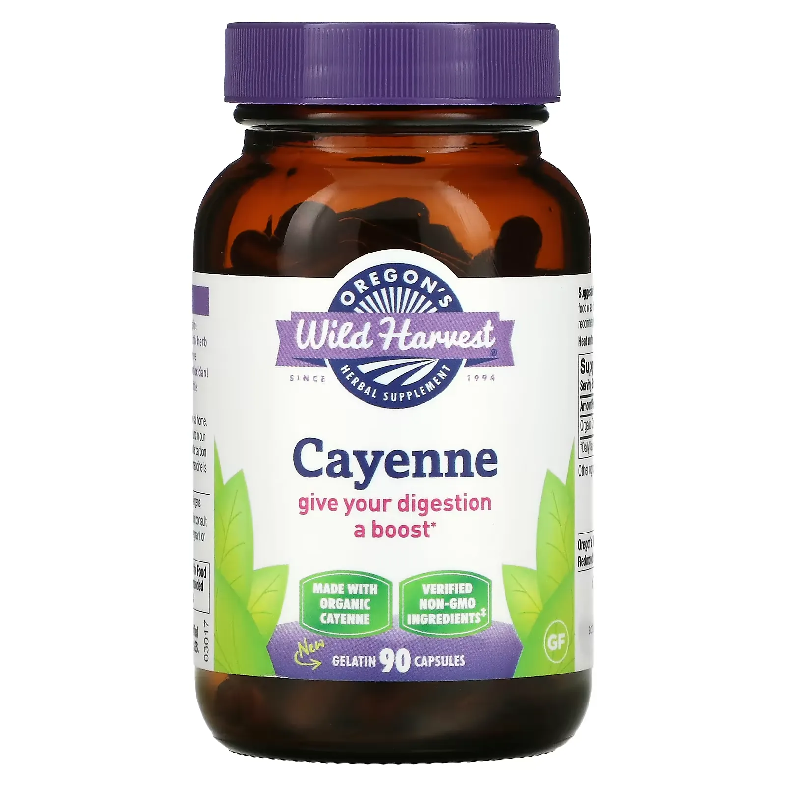 Cayenne, 90 Gelatin Capsules