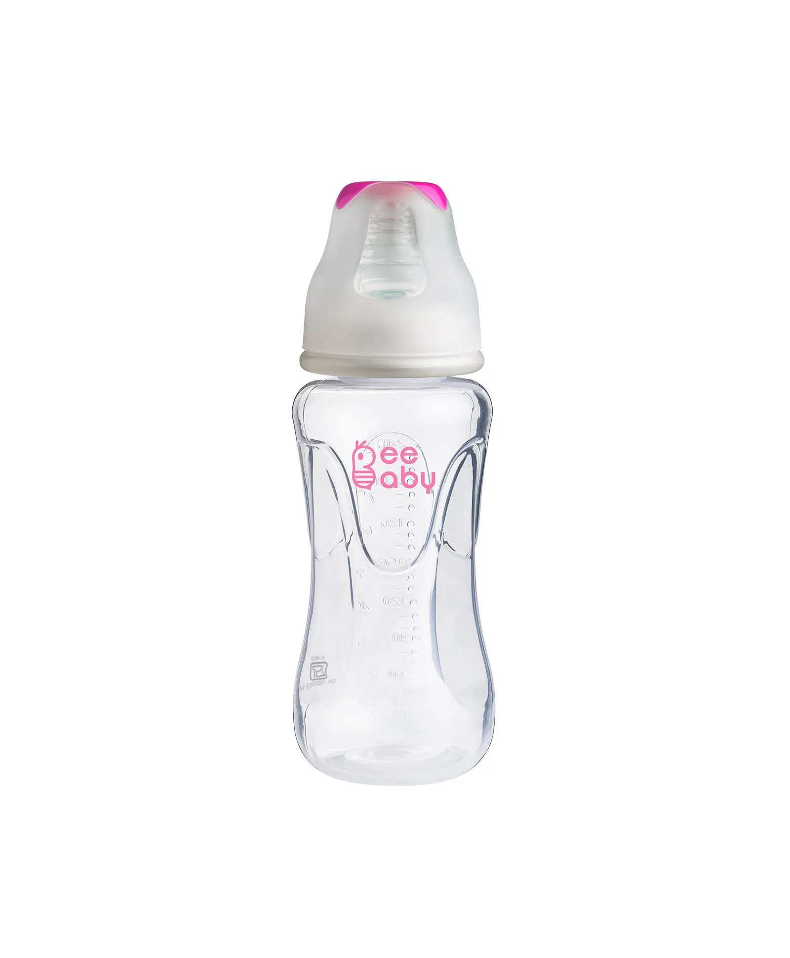 Beebaby Comfort Slim Neck Baby Feeding Bottle With Anti-colic Silicone Nipple 240 Ml, 8 Oz (pink)