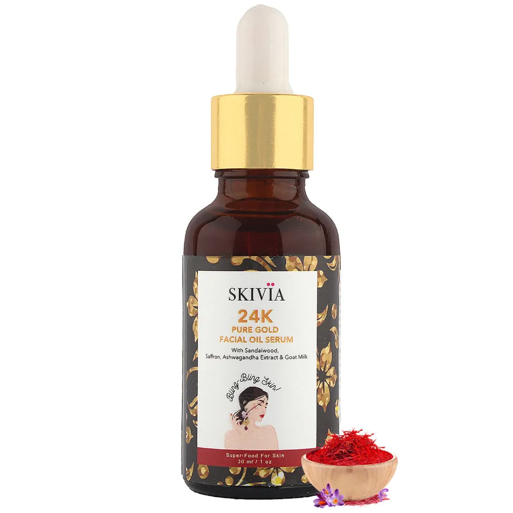 Skivia 24K Pure Gold Facial Oil Serum