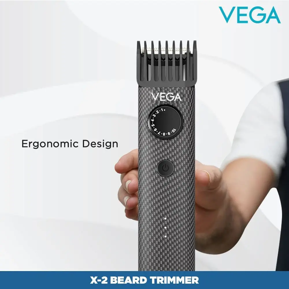VEGA X-2 Beard Trimmer Runtime: 90 min Trimmer for Men (Black, Silver)