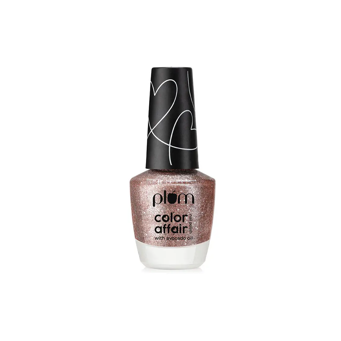 Plum Color Affair Nail Polish All That Glitters Collection | 3D Finish With Pearls & Glitters | 7-Free Formula | 100% Vegan & Cruelty Free | Champagne Fizz - 164