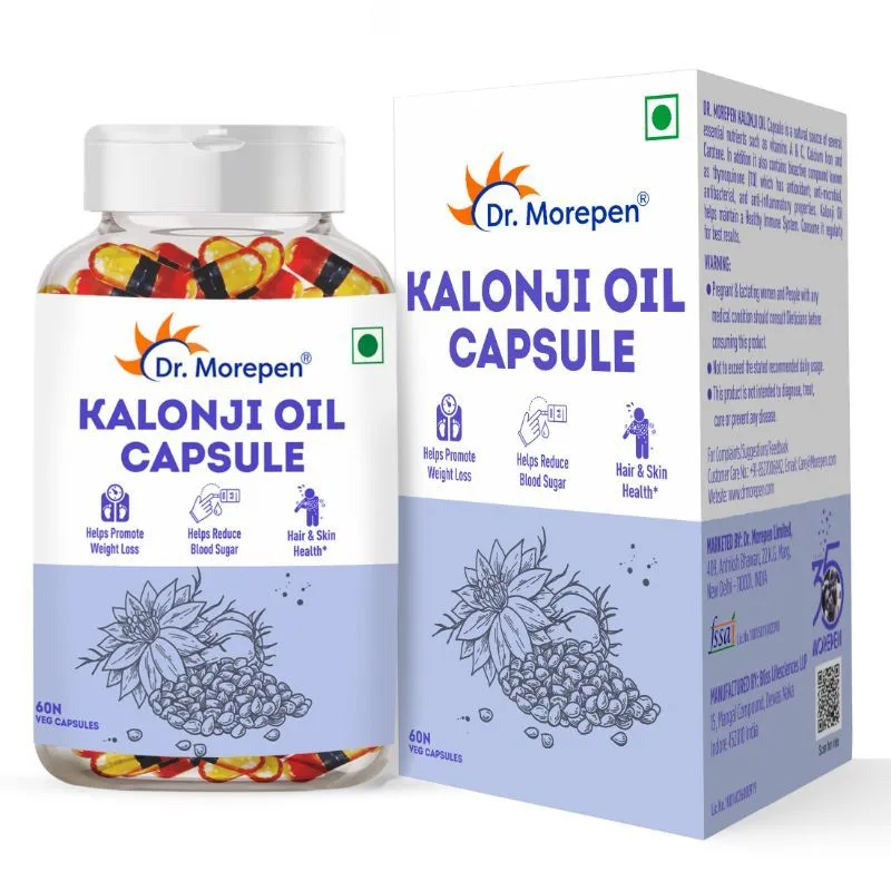 Dr. Morepen Kalonji Oil Capsules For Weight Loss, Skin & Hair