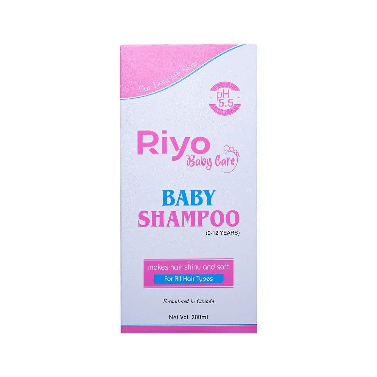 Riyo Baby Shampoo With Natural Amla & Green Tea Extracts for Soft & Smooth Hair, 200ml