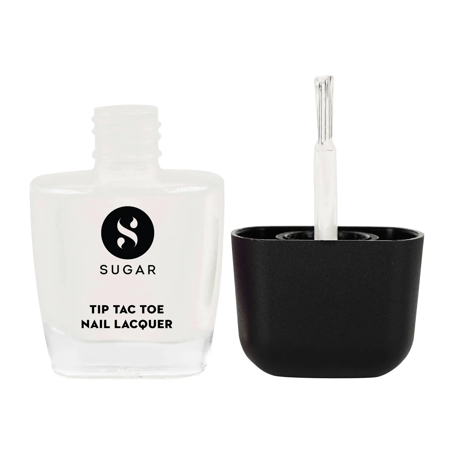 SUGAR Cosmetics Tip Tac Toe Nail Lacquer Classic - 20 White Waves 