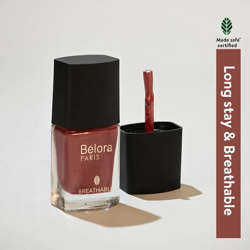 Belora Paris Breathable Made Safe Longstay Nail Polish - 23 Met Copper