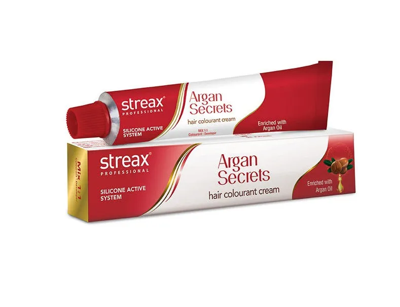 Streax Professional Argan Secrets Hair Colourant Cream - Light Brown 5