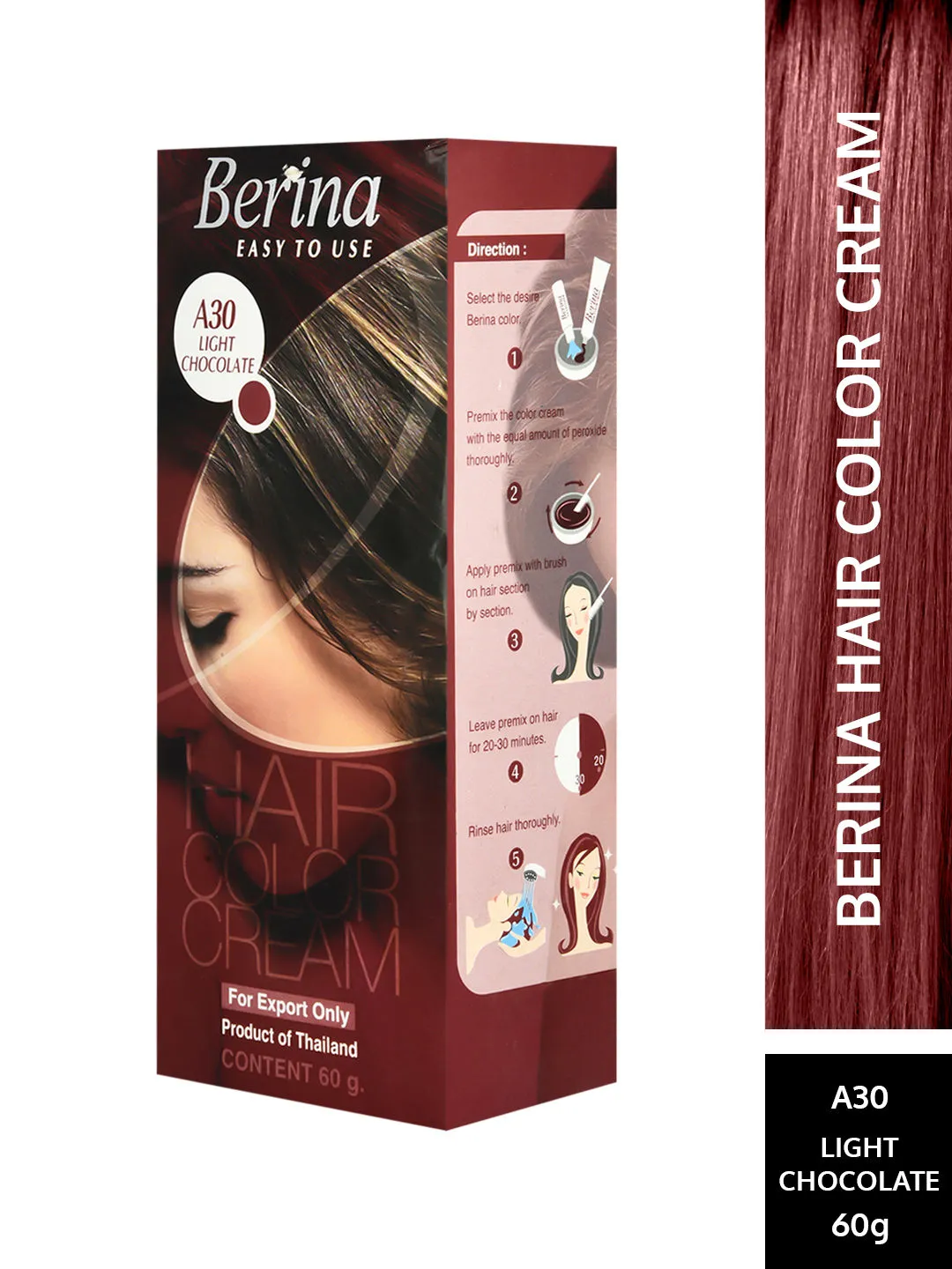 Berina Hair Color Cream - Light Chocolate