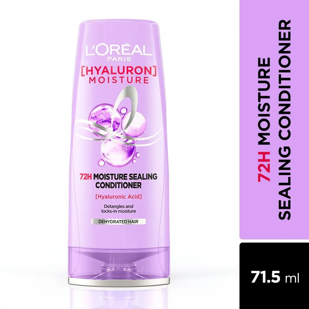 L'Oreal Paris Hyaluron Moisture 72H Moisture Sealing Conditioner | With Hyaluronic Acid | For Dry & Dehydrated Hair | Adds Shine & Bounce 71.5ml