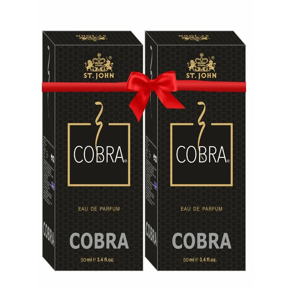 ST-JOHN Cobra Eau De Parfume for Men Long lasting Perfume 50ml Each (Pack of 2)