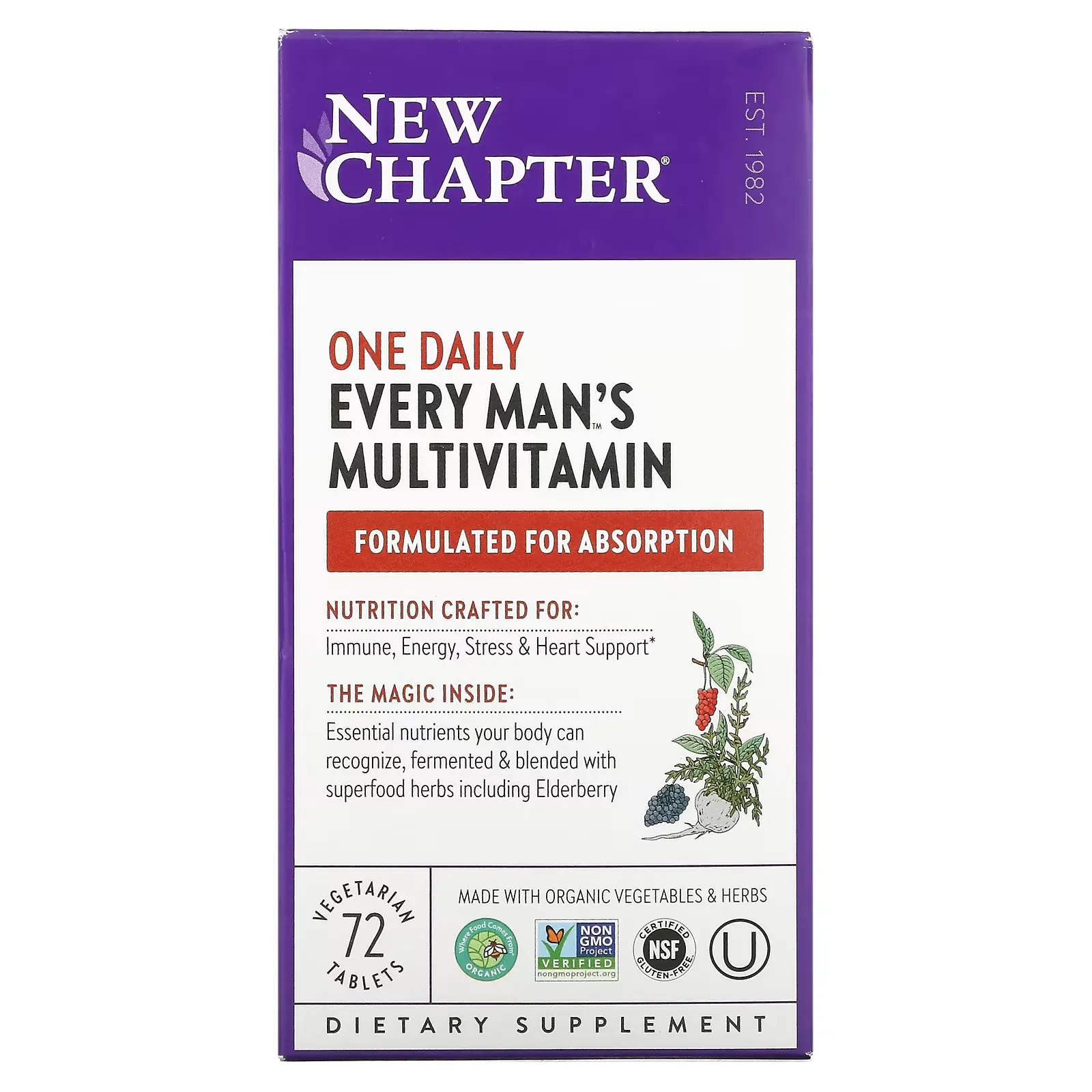 Every Man's One Daily Multivitamin, 72 Vegetarian Tablets