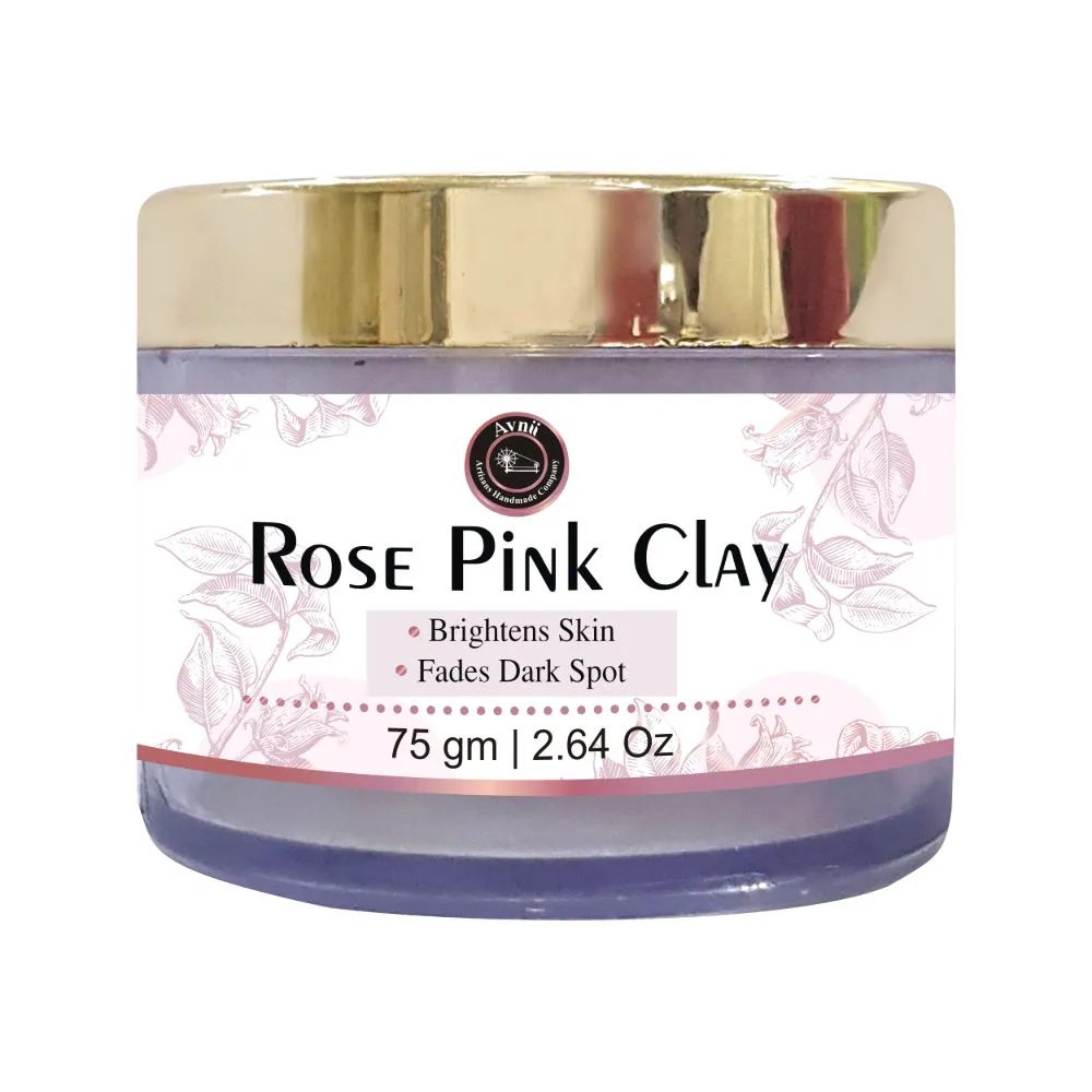 Avnii Organics Rose Pink Clay For Skin & Hair Care