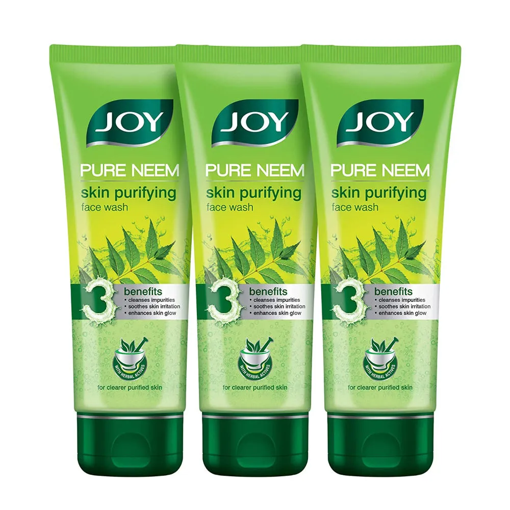 Joy Pure Neem Skin Purifying Face Wash - Pack of 3