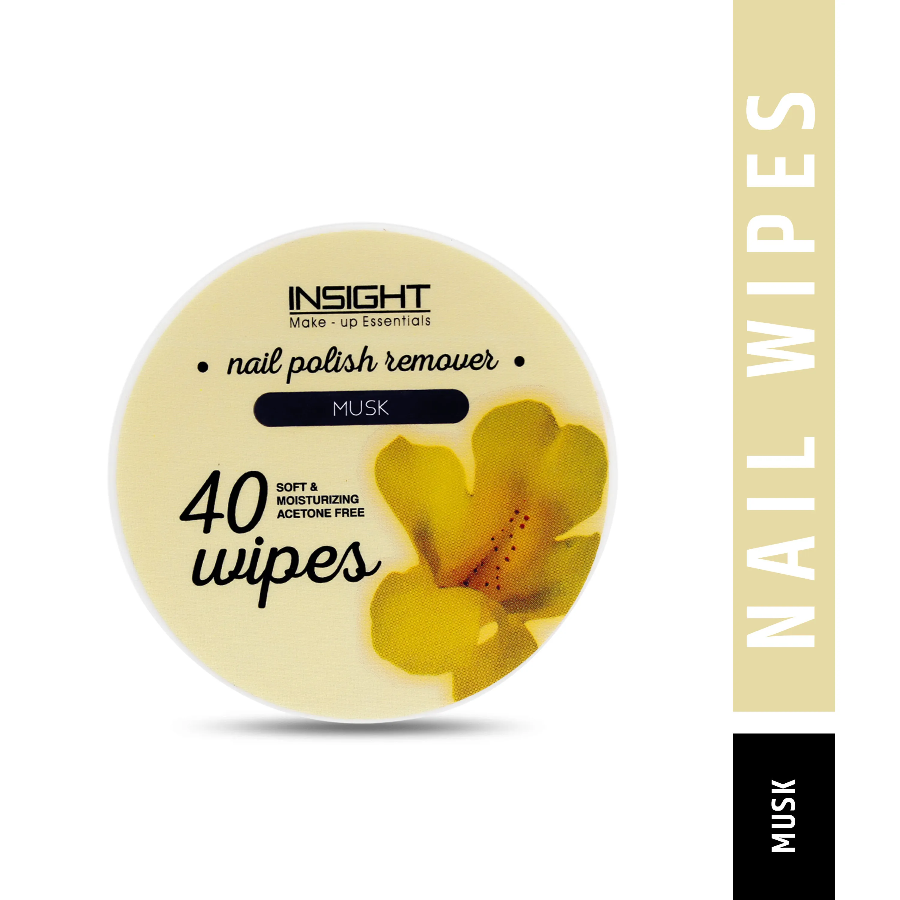 Insight Cosmetics Nail Polish Remover 40 Wipes - Musk