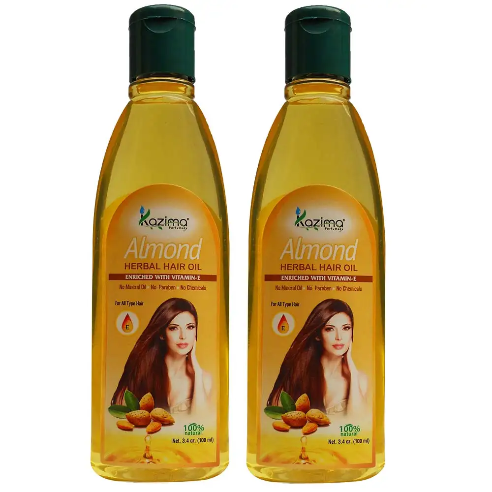 Kazima Almond Herbal Hair Oil,  100 ml  All Hair Type (Pack of 2)