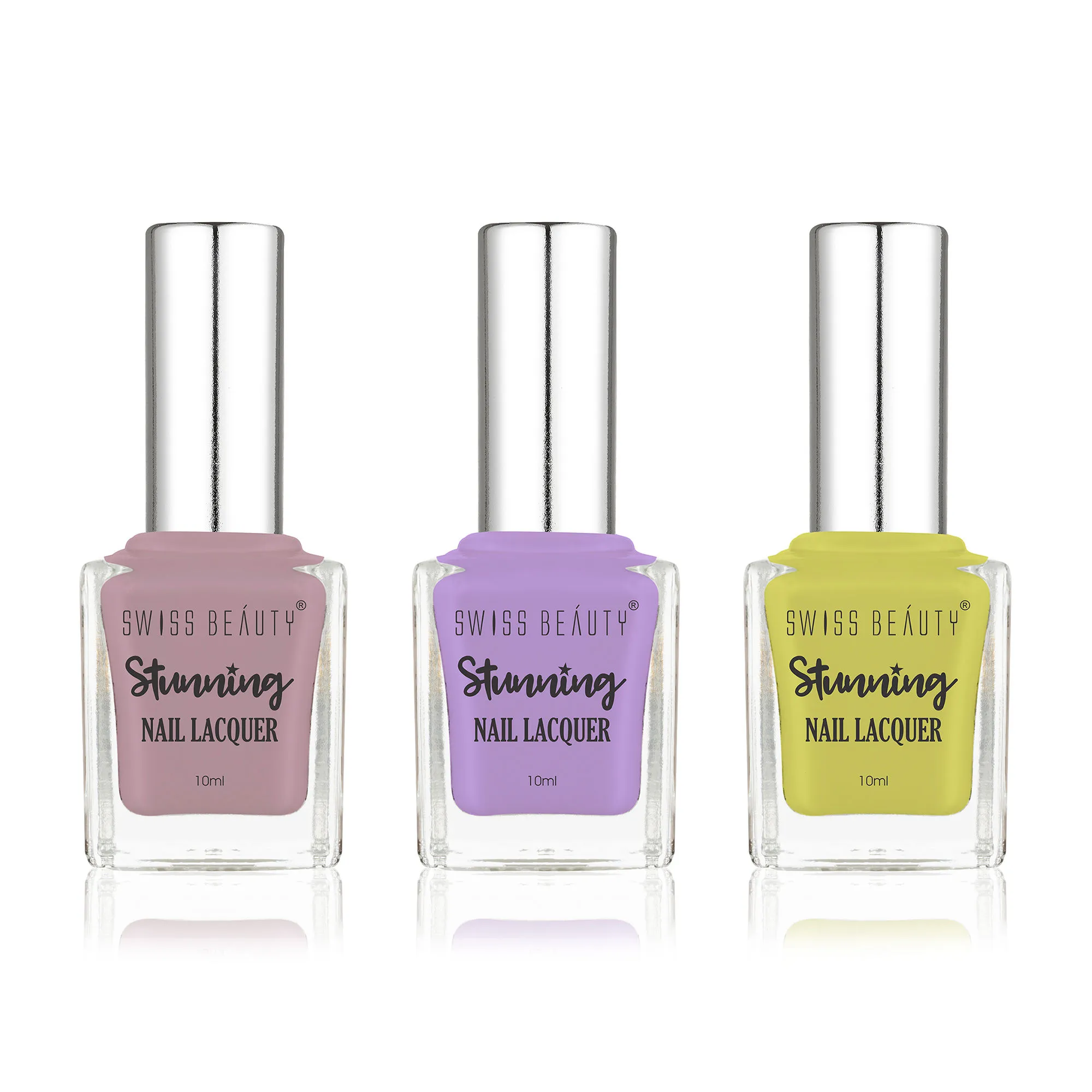 Swiss Beauty Stunning Nail Polish - Set Of 3