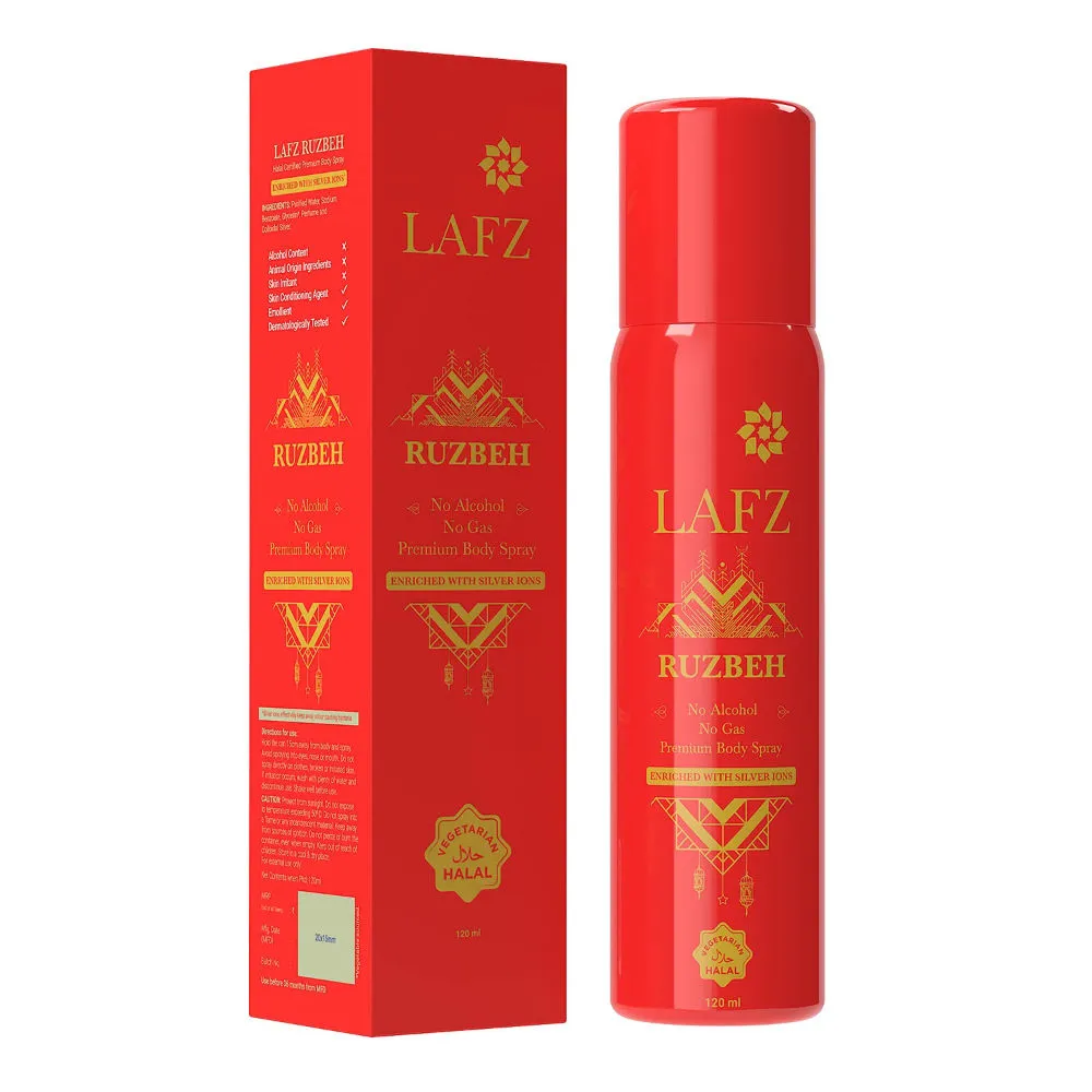 LAFZ Ruzbeh No Alcohol No Gas Premium Body Spray for Men