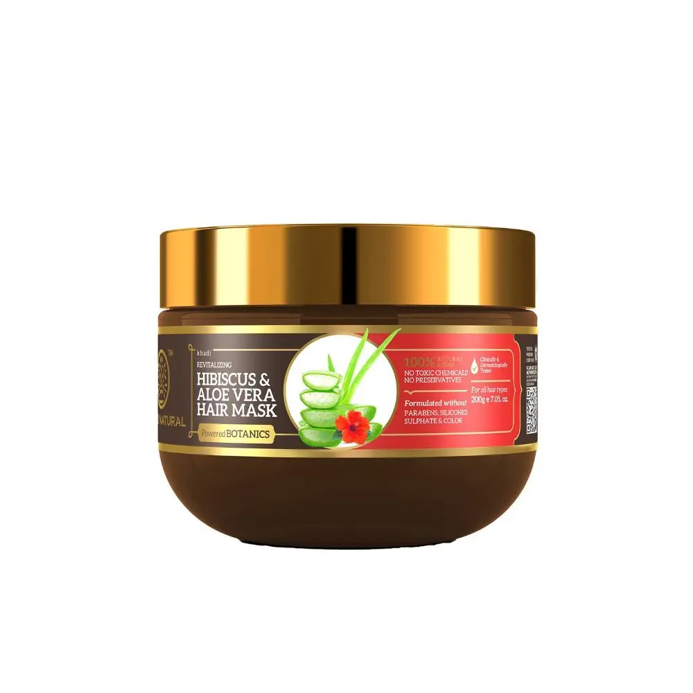 Khadi Natural Hibiscus & Aloevera Hair Mask With Amla & Argan Oil- Powered Botanics