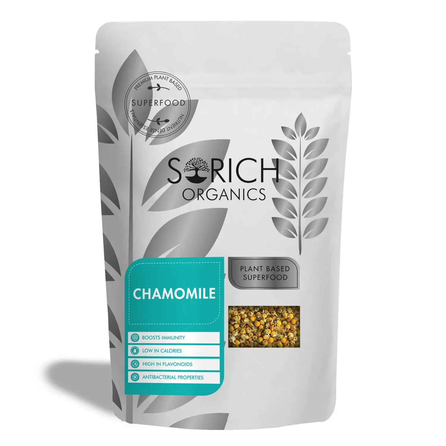 Sorich Organics Chamomile Flower Herbal Tea - Calming & Soothing Sleep Tea for Stress and Anxiety - 100 Gm