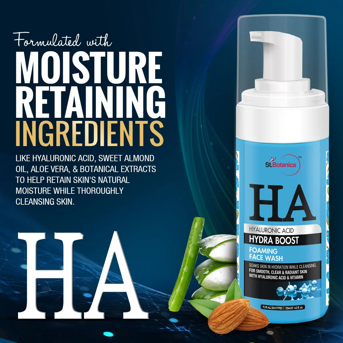 StBotanica Hyaluronic Acid Hydra Boost Foaming Face Wash