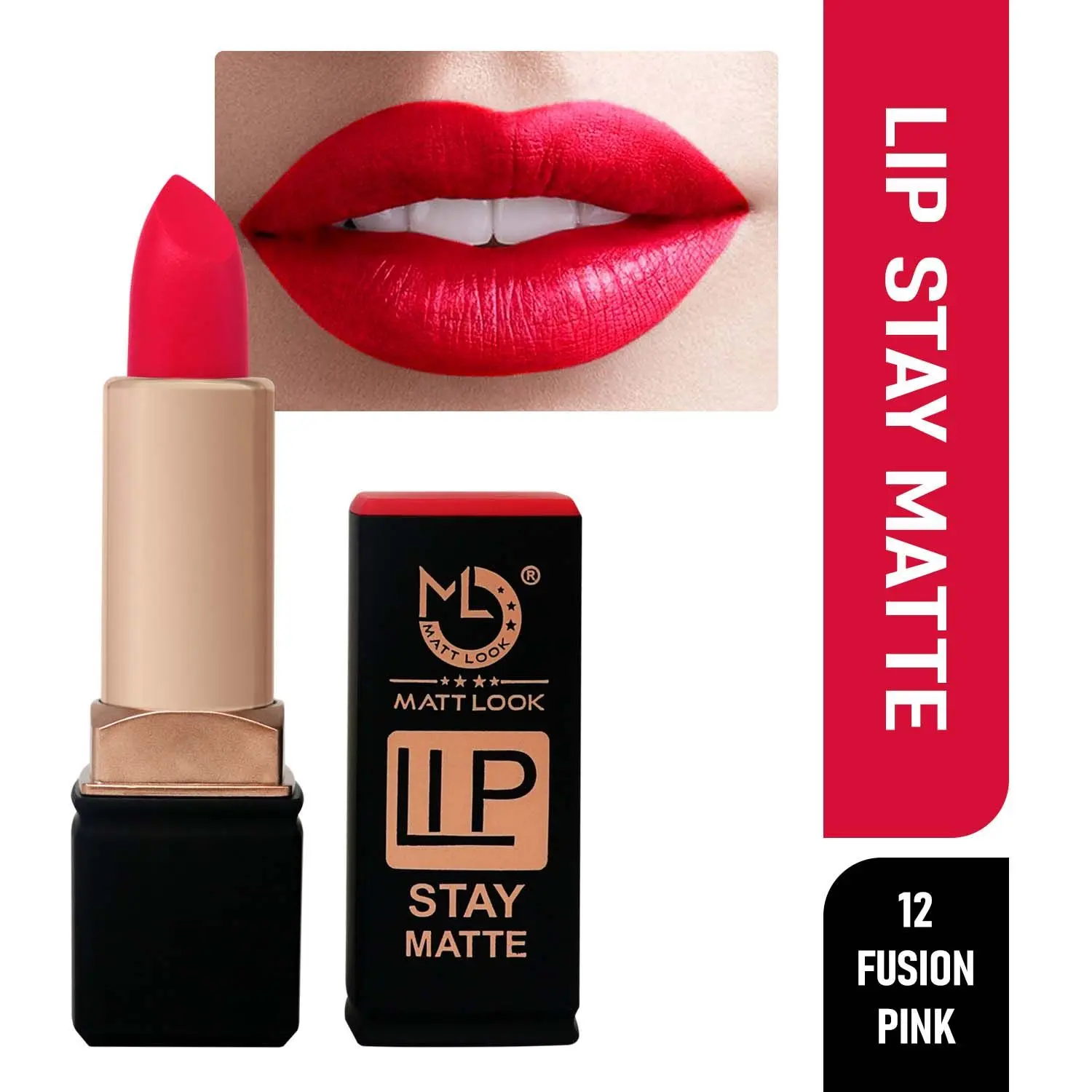 Mattlook Stay Matte Lipstick, Fusion-Pink (3.5gm)